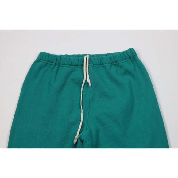 Vtg 80s 90s Russell Athletic Mens Medium Faded Blank Sweatpants Joggers Teal USA - Picture 2 of 13